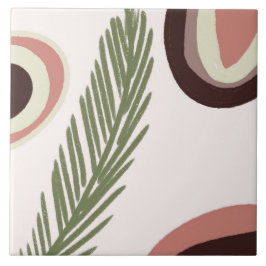 Azulejo De Cerâmica Boho Art Tropical Rainbow Natural