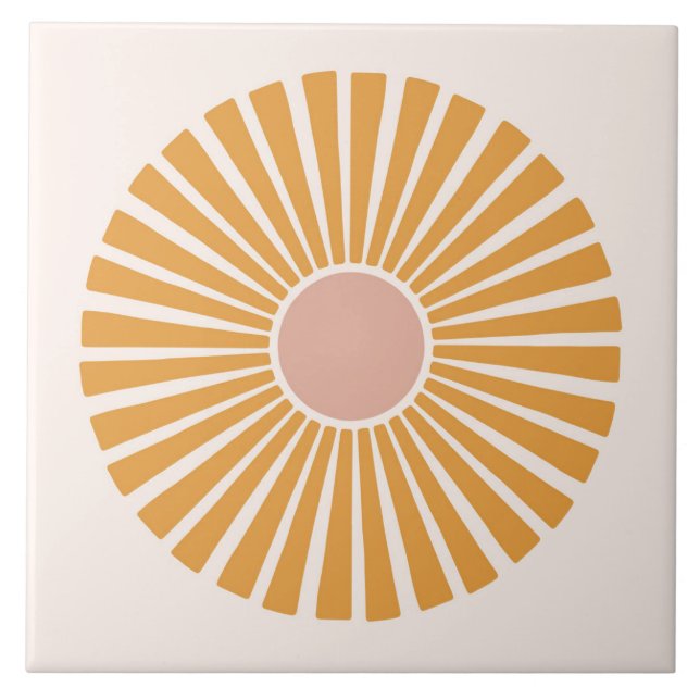 Azulejo De Cerâmica Boho Blocks Floral (Frente)