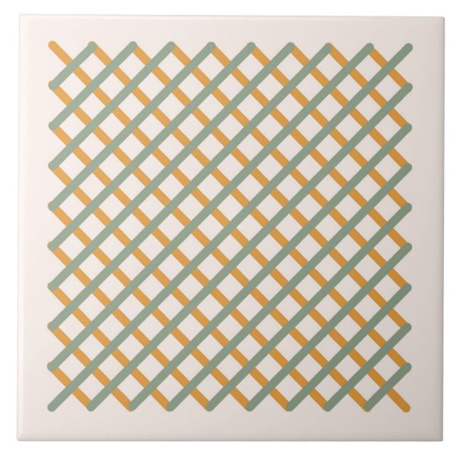 Azulejo De Cerâmica Boho Blocks Floral (Frente)