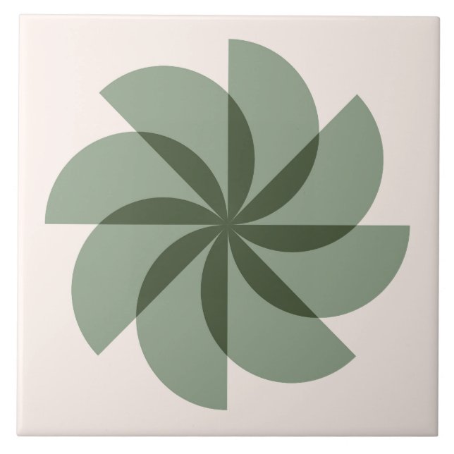 Azulejo De Cerâmica Boho Blocks Floral (Frente)