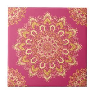 Azulejo De Cerâmica Boho Chic Amarelo Amarelo Amarelo Elegante Moderno