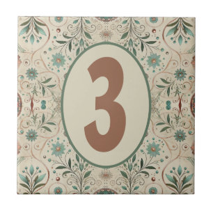 Azulejo De Cerâmica Boho Herb Personalizável