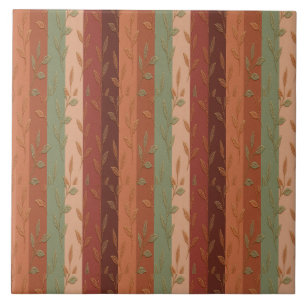 Azulejo De Cerâmica Boho Leaf Pattern Rustic Home Decor