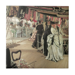 Azulejo De Cerâmica Bola a Bordo by James Tissot, Arte Vitoriano