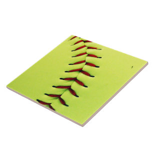 Azulejo De Cerâmica Bola amarela do softball