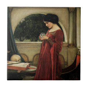 Azulejo De Cerâmica Bola de Cristal de John William Waterhouse