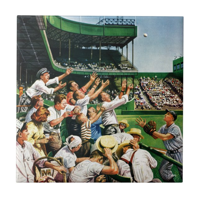 Azulejo De Cerâmica Bola de Execução de Captura em Casa (Frente)