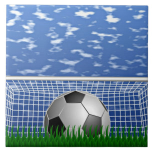 Azulejo De Cerâmica Bola de futebol na rede 
