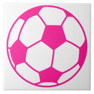 Azulejo De Cerâmica Bola de Futebol Rosa Quente