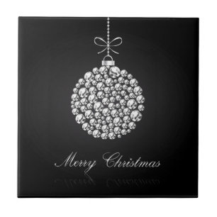 Azulejo De Cerâmica Bola do Natal dos diamantes