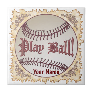 Azulejo De Cerâmica Bola Play de Baseball