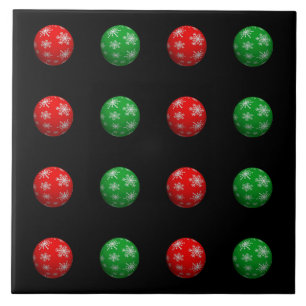 Azulejo De Cerâmica Bolas de Natal 3D