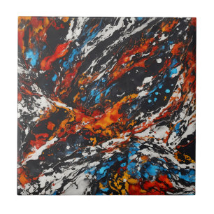 Azulejo De Cerâmica Bold Abstrato Fiery