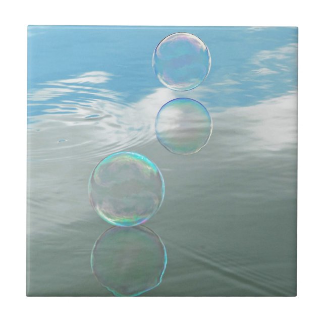 Azulejo De Cerâmica Bolha, azul (Frente)