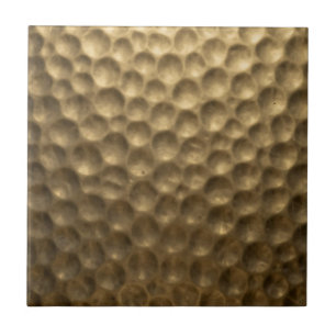 Azulejo De Cerâmica Bolhas de Metal Texturizado Martelado Dourado