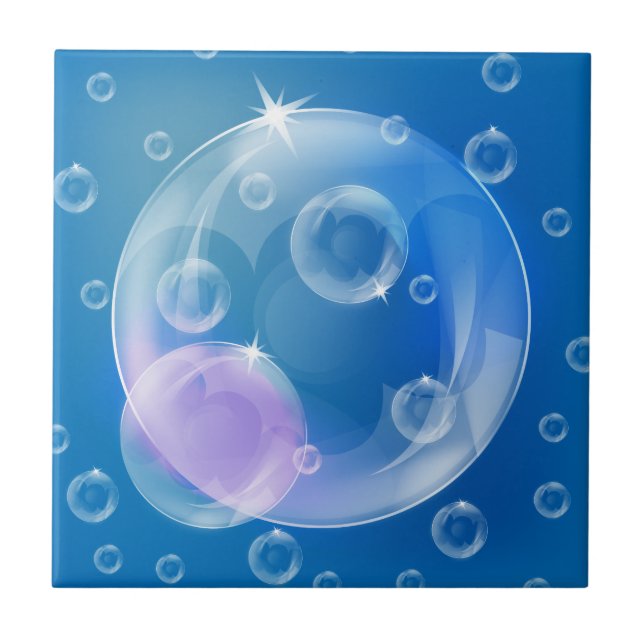 Azulejo De Cerâmica Bolhas de sabão (Frente)