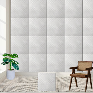 Azulejo De Cerâmica Bolinhas branca e bege minimalista