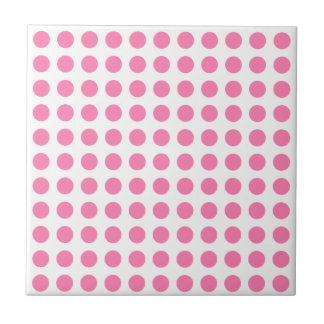 Azulejo De Cerâmica Bolinhas branca rosa Azulejo cerâmica para raparig