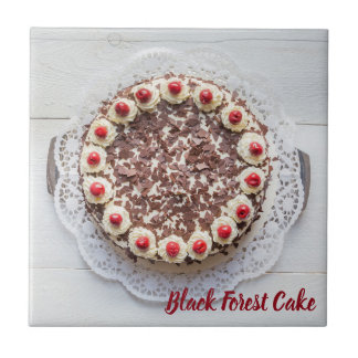 Azulejo De Cerâmica Bolo da Floresta Negra para lama doce de gateau