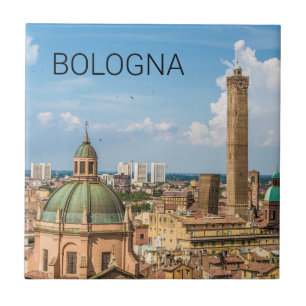 Azulejo De Cerâmica Bolonha Emilia-Romagna Itália Panorama Souvenir