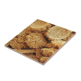 Azulejo De Cerâmica Bolos de arroz encharcados ~ Comida asiática doce
