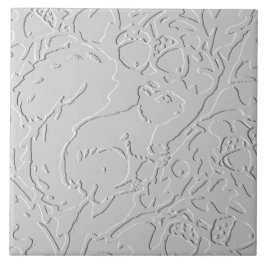 Azulejo De Cerâmica Bolota Preta-Embaralhada-Cinza Branca-Esquilo