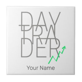 Azulejo De Cerâmica Bolsa de Valores do Dia Trader e Cryptocurrency