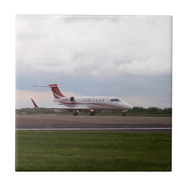 Azulejo De Cerâmica Bombardier Lear Jet 45XR (Frente)