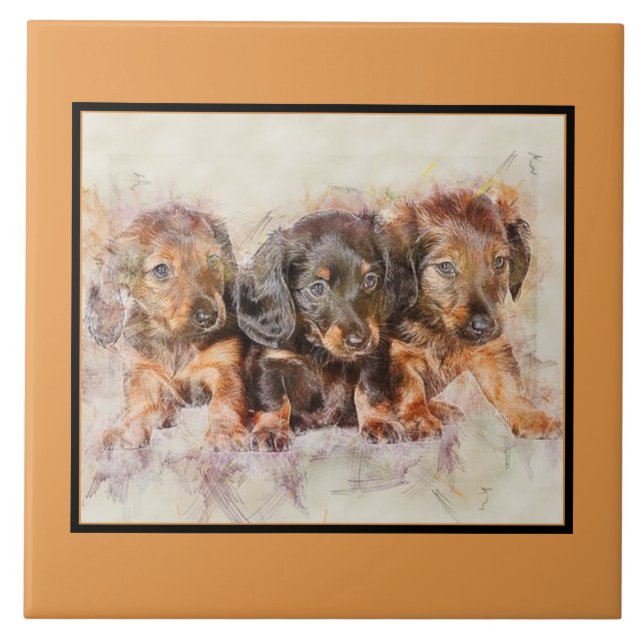 Azulejo De Cerâmica BOMBAS BOMBEIRAS Pet Love, Cão KEEPSAKE (Frente)