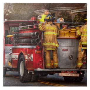 Azulejo De Cerâmica Bombeiro - Corpo de Bombeiros de Metuchen