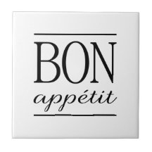 BON APPETIT Tipografia de Cozinha Preto e Branco C