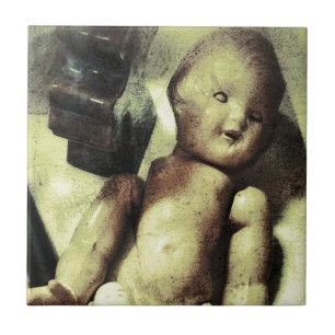 Azulejo De Cerâmica Boneca assustadora