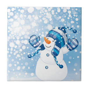 Azulejo De Cerâmica Boneco de neve