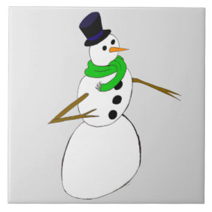 Azulejo De Cerâmica boneco de neve
