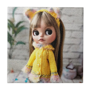 Azulejo De Cerâmica Bonita boneca Blythe olhos grandes na moda divers