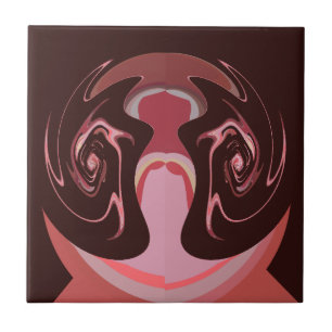 Azulejo De Cerâmica Bonita Maroon Motif Impressão
