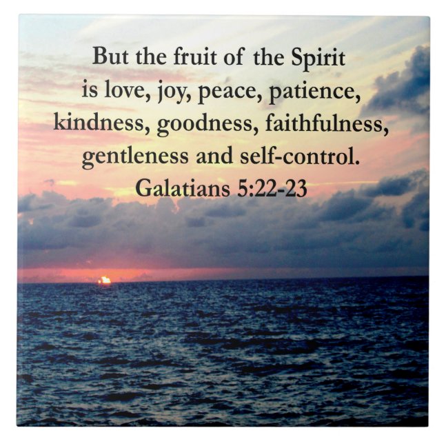 AZULEJO DE CERÂMICA  BONITAS FRUTAS GALÁTICAS DO ESPÍRITO (Frente)