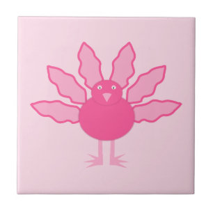 Azulejo De Cerâmica Bonito Bebê Rosa, Dia de Ação de Graças Turquia