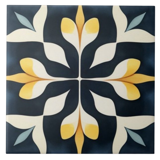 Azulejo De Cerâmica Bonito Floral (Frente)