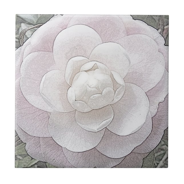 Azulejo De Cerâmica Bonito no rosa (Frente)