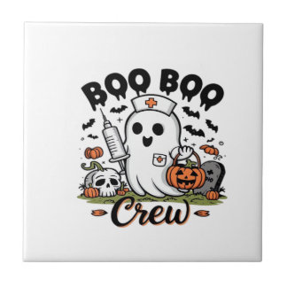 Azulejo De Cerâmica Boo Boo Crew Nurse Ghost Classic T-Shirt
