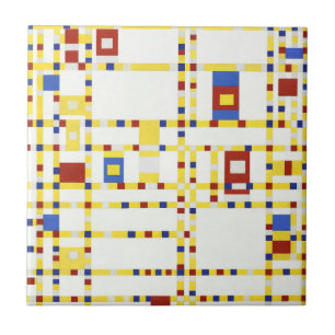 Azulejo De Cerâmica Boogie Woogie 1942 da Broadway de Piet Mondrian