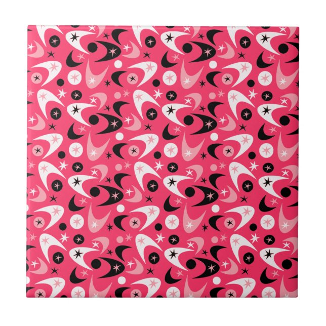 Azulejo De Cerâmica Boomerangs Retro (Frente)