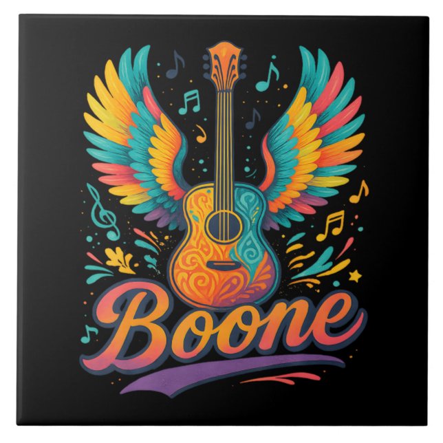 Azulejo De Cerâmica Boone Guitar (Frente)