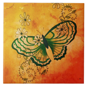 Azulejo De Cerâmica Borboleta