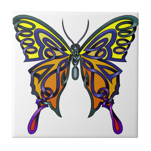 Azulejo De Cerâmica Borboleta (Frente)