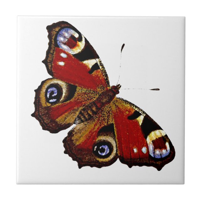 Azulejo De Cerâmica Borboleta (Frente)