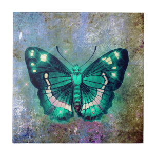 Azulejo De Cerâmica Borboleta Aqua Galaxy