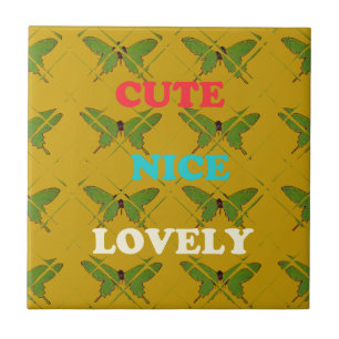 Azulejo De Cerâmica Borboleta Colorida Décor: Bonita, Bonita e Amável.