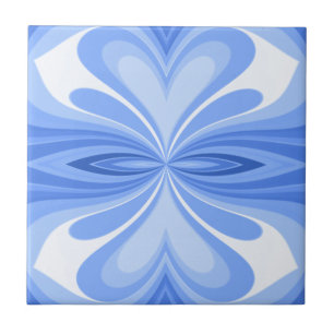 Azulejo De Cerâmica Borboleta Coração Azul Abstrato